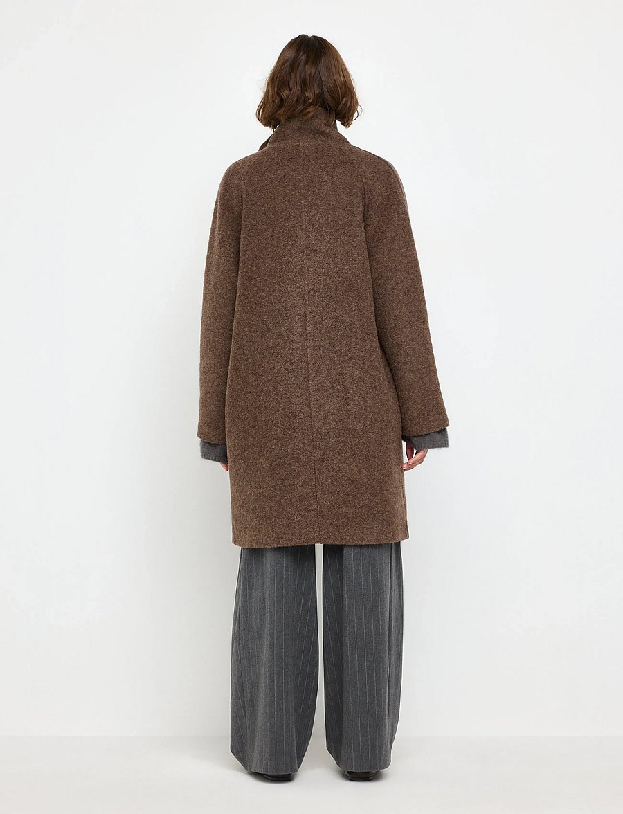 Lindex - Coat in wool blend - vinterjackor - brown melange - 3