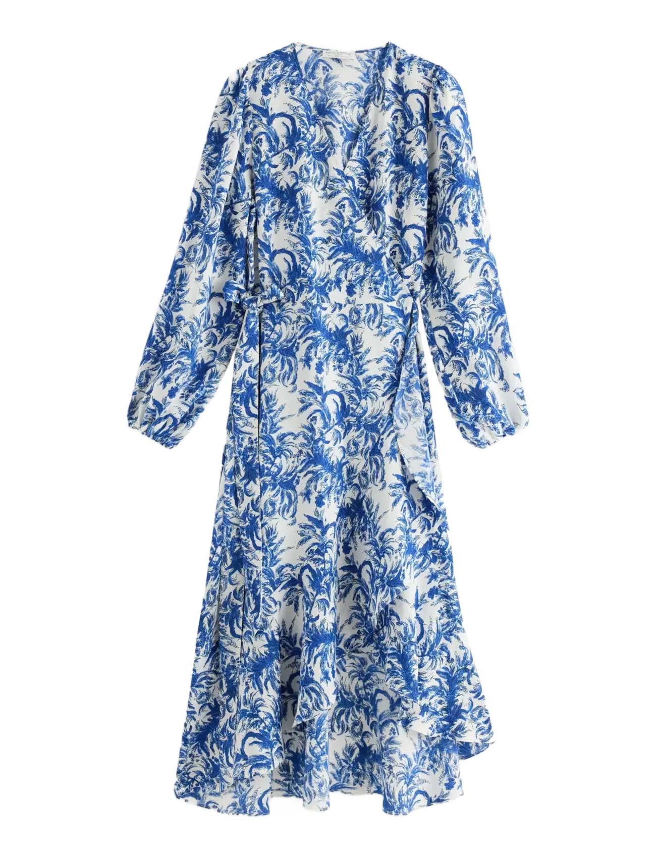 LINDEX Midi Wrap Kleid Blau - XXL - Damen