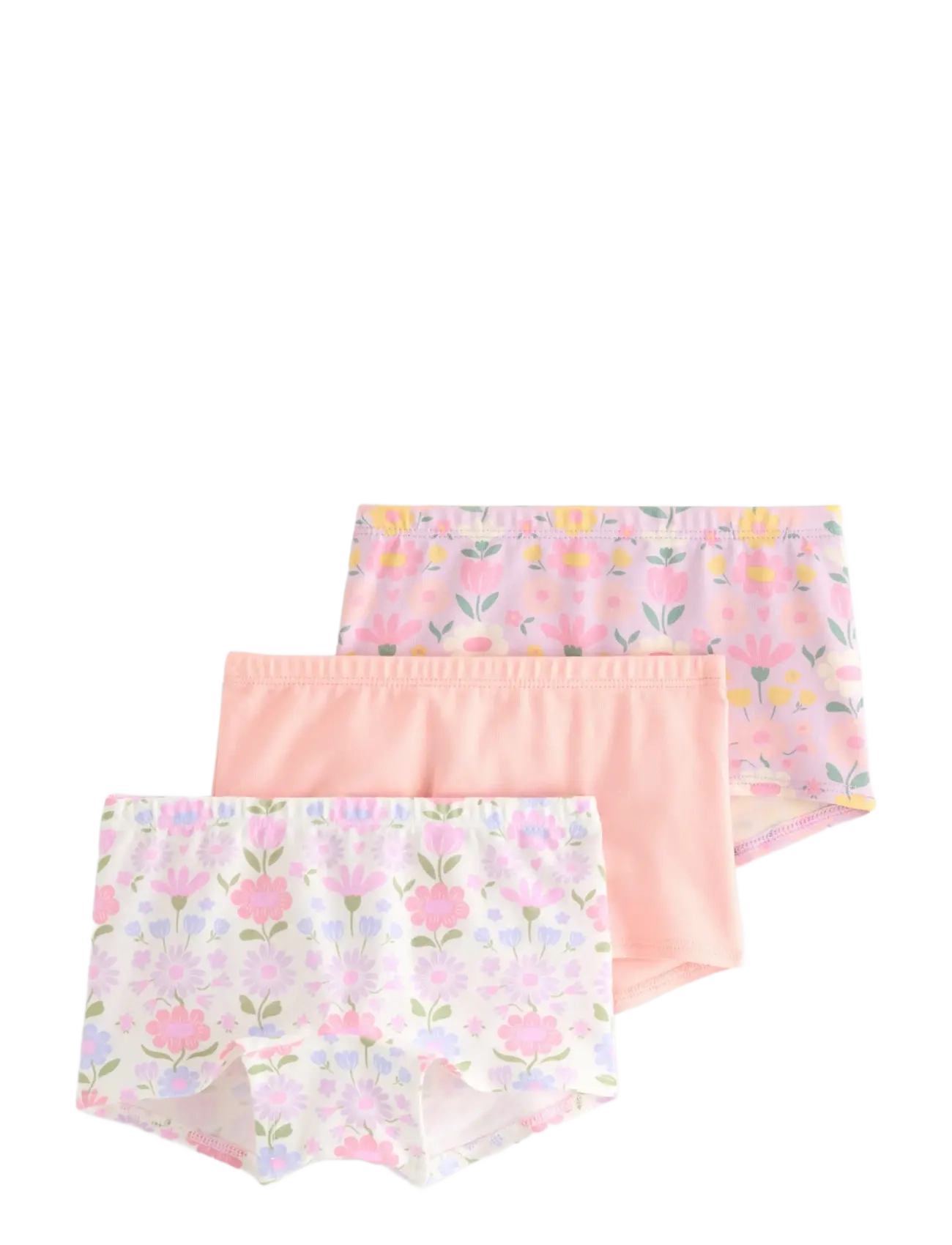 Lindex Boxer 3 P Flower, Børn, Blomstret Boxershorts, Pink, Str: 86/92