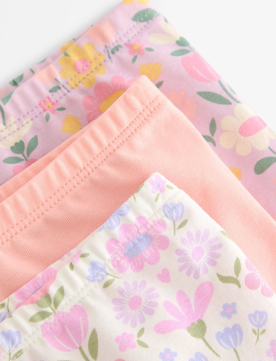 Lindex - Boxer 3 p Flower - slips - light dusty white - 2