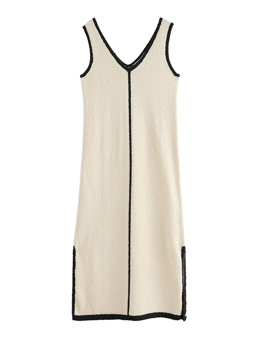 Lindex - Knitted midi dress - knitted dresses - light beige - 1