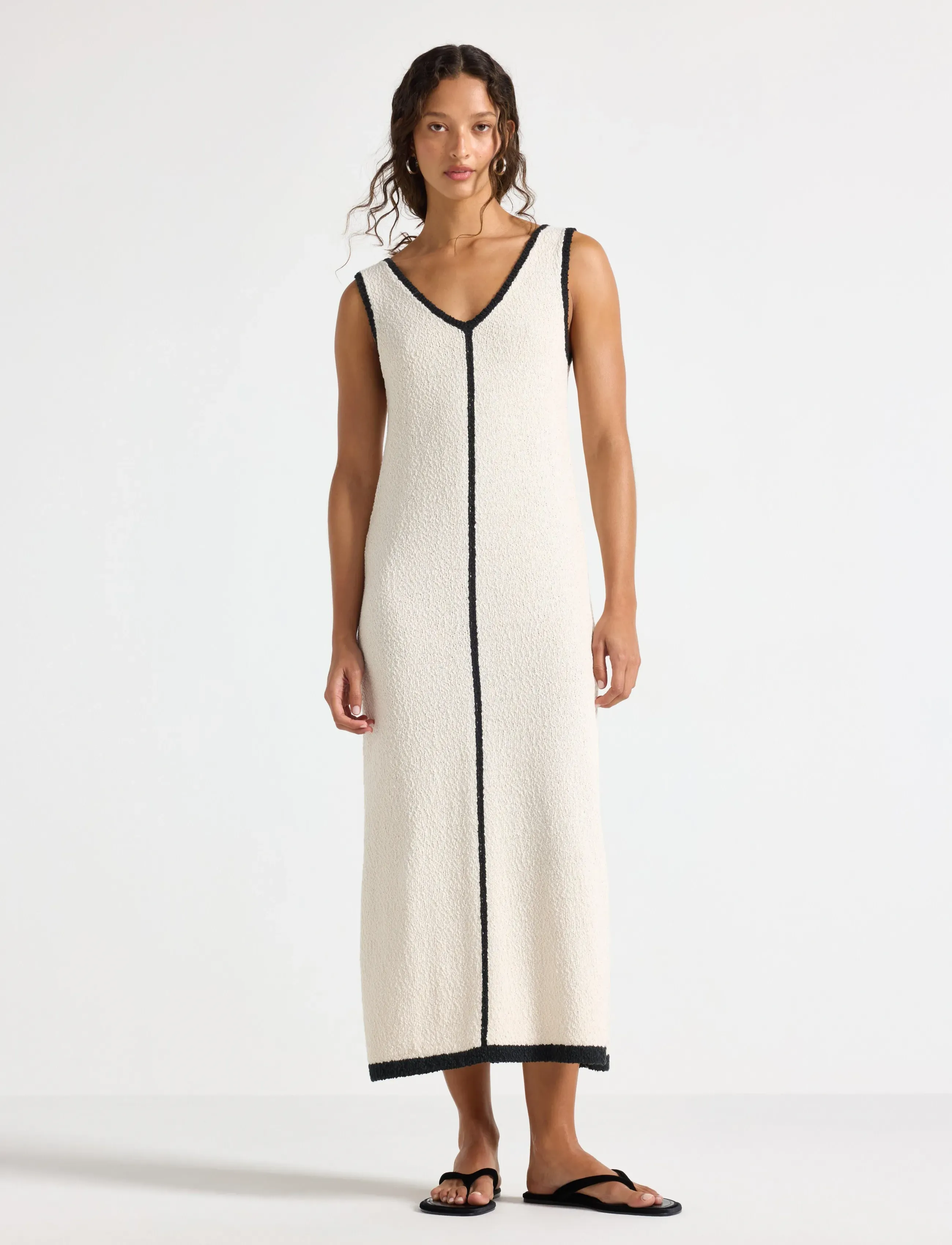 Lindex Knitted Midi Dress, M, Beige, Kjoler > Knælange Og Midi, Dame
