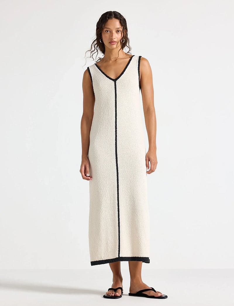 Lindex - Knitted midi dress - stickade klänningar - light beige - 0