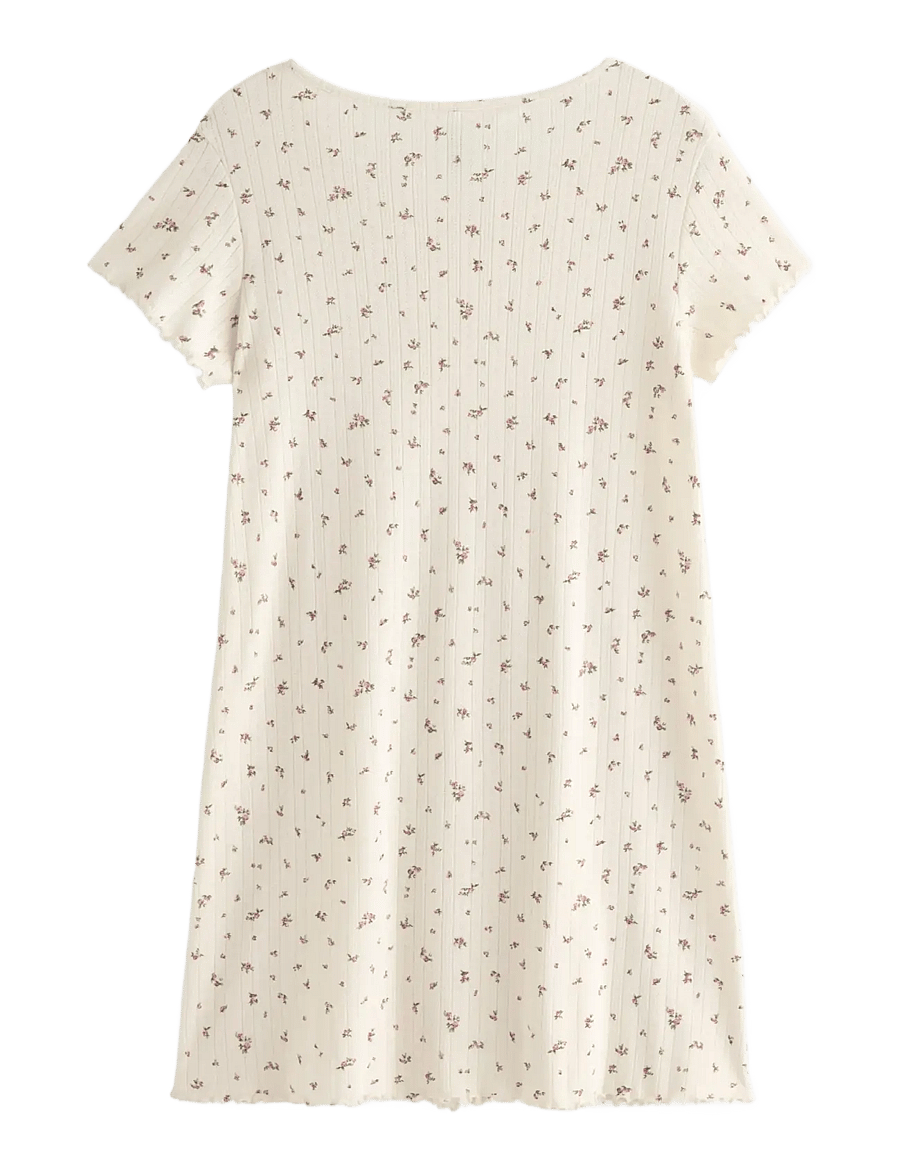 Lindex - Nightdress in pointelle - natkjoler - dusty white - 2