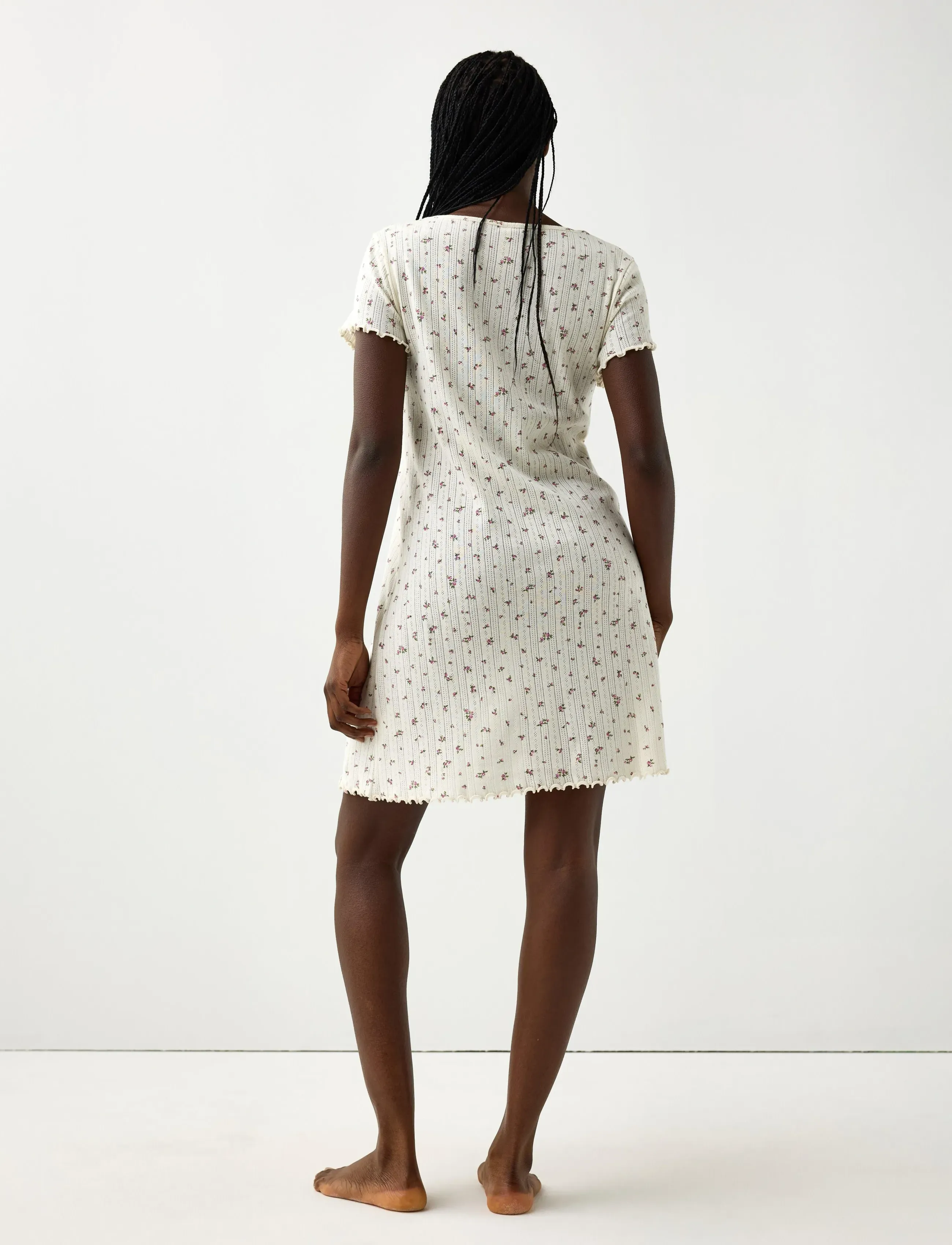 Lindex - Nightdress in pointelle - dusty white - 3