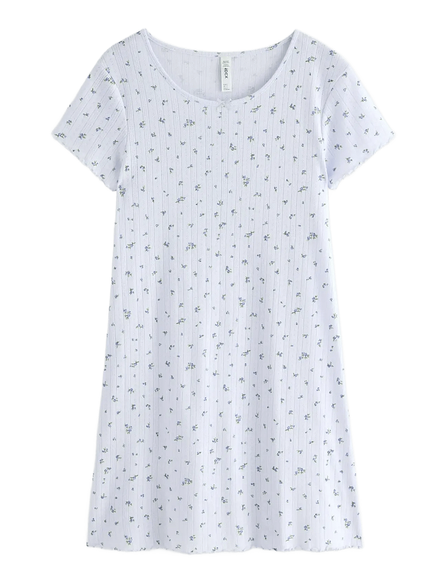 Lindex - Nightdress in pointelle - light blue - 1