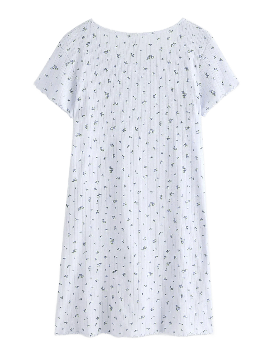 Lindex - Nightdress in pointelle - light blue - 2