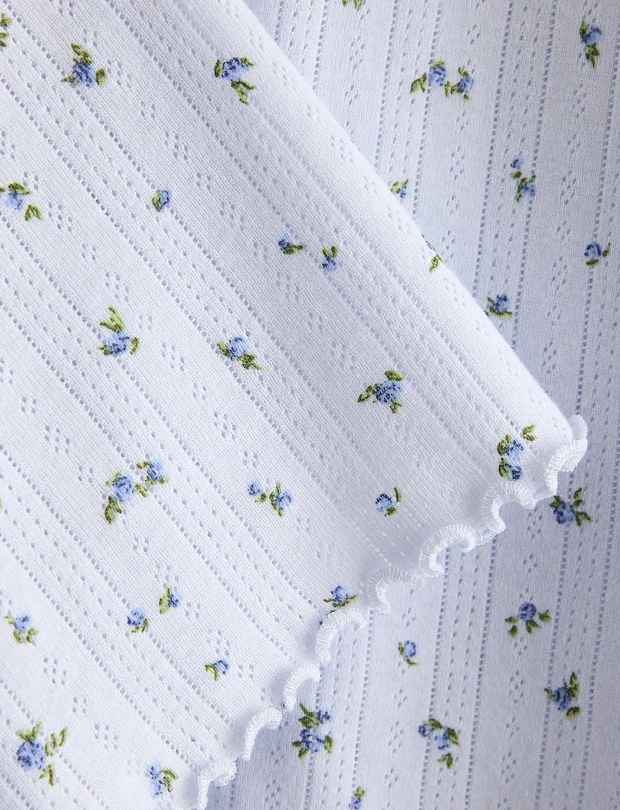 Lindex - Nightdress in pointelle - light blue - 5