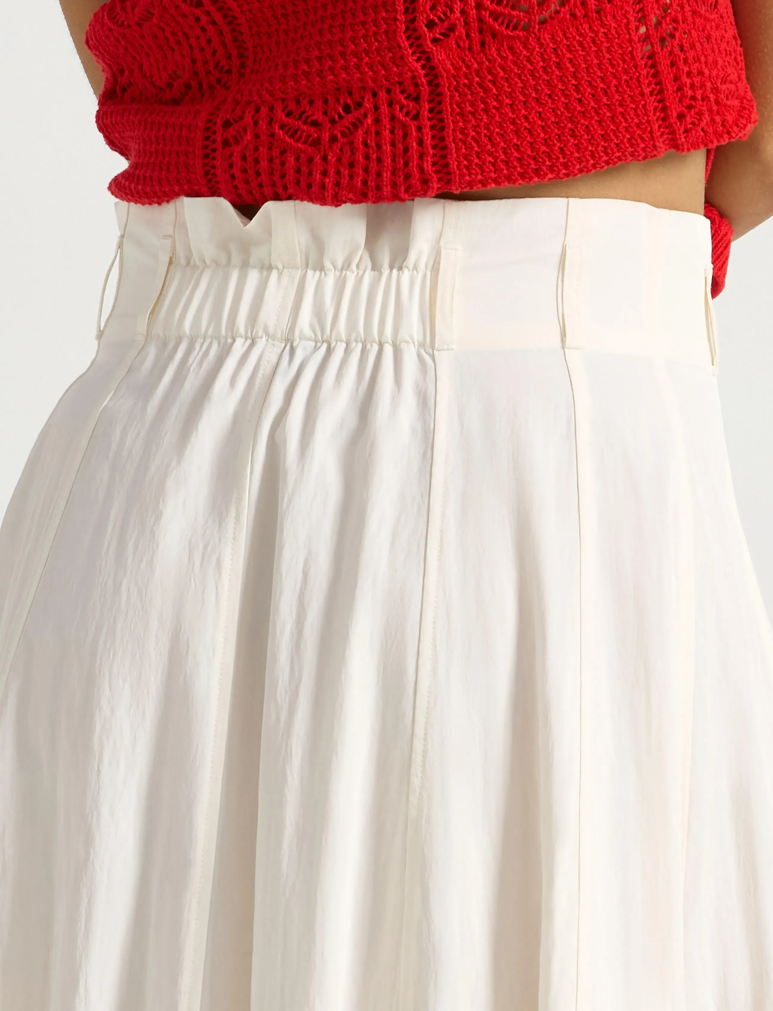 Lindex - Midi skirt - midi-röcke - light white - 4