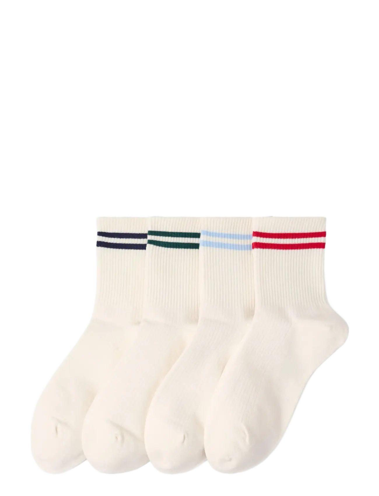 LINDEX 3-Pack Sporty Socken Cream - 39/41 - Damen