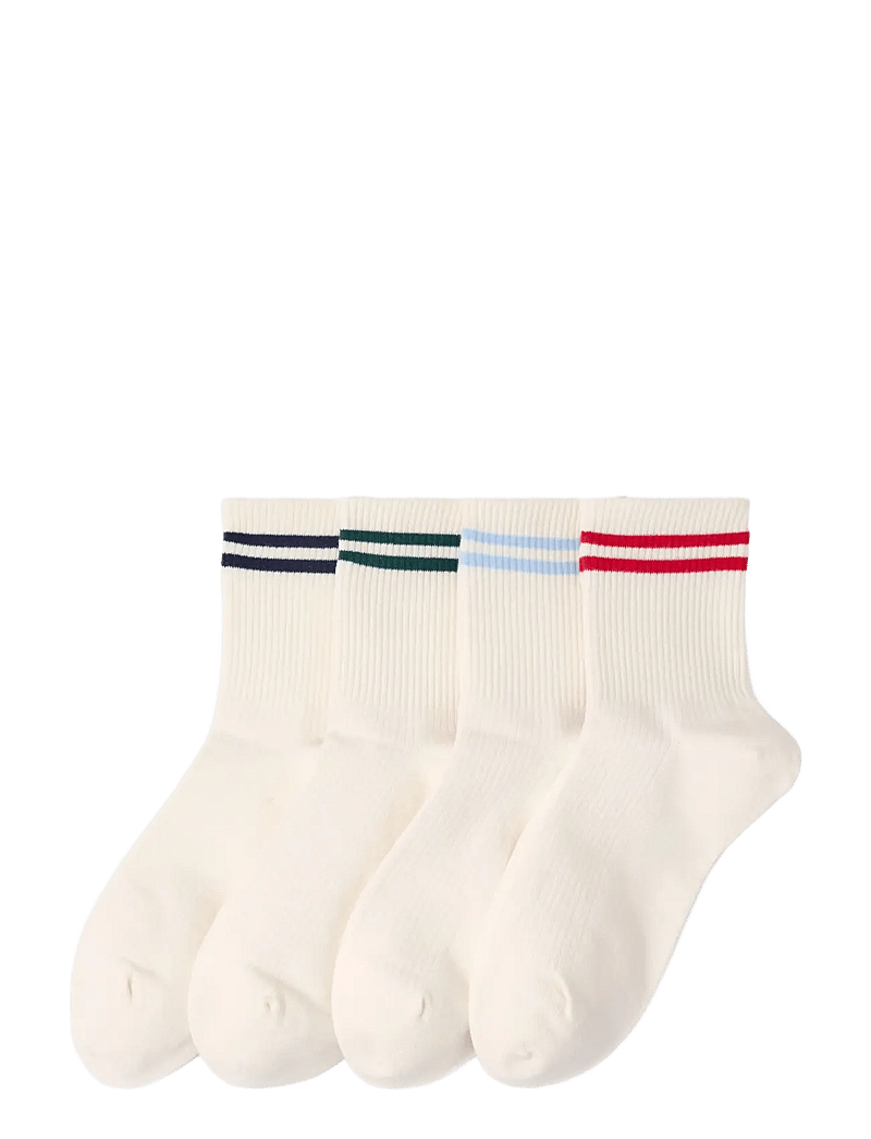 Lindex - 3-pack sporty socks - strümpfe - light beige - 0