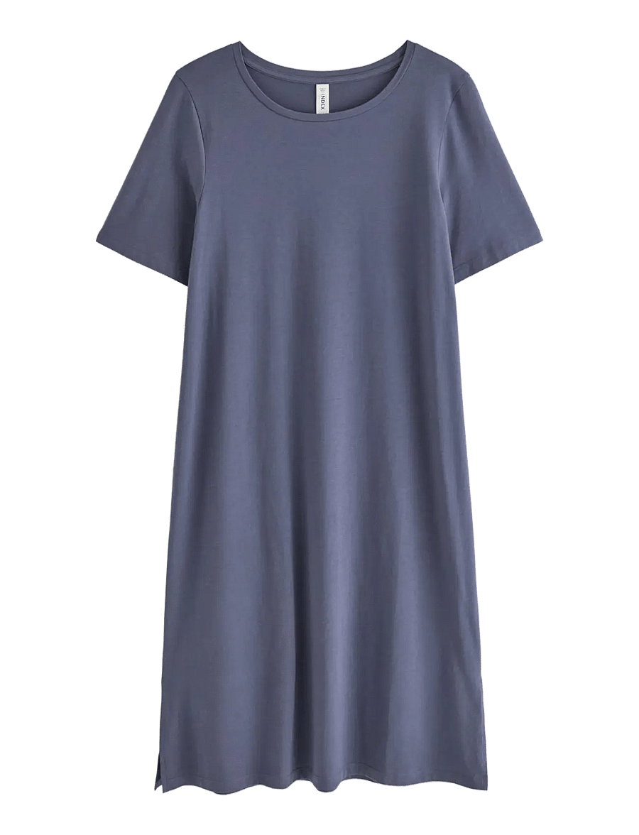 Lindex - COOLMAX® nightdress - t-shirt-kleider - dark dusty blue - 1