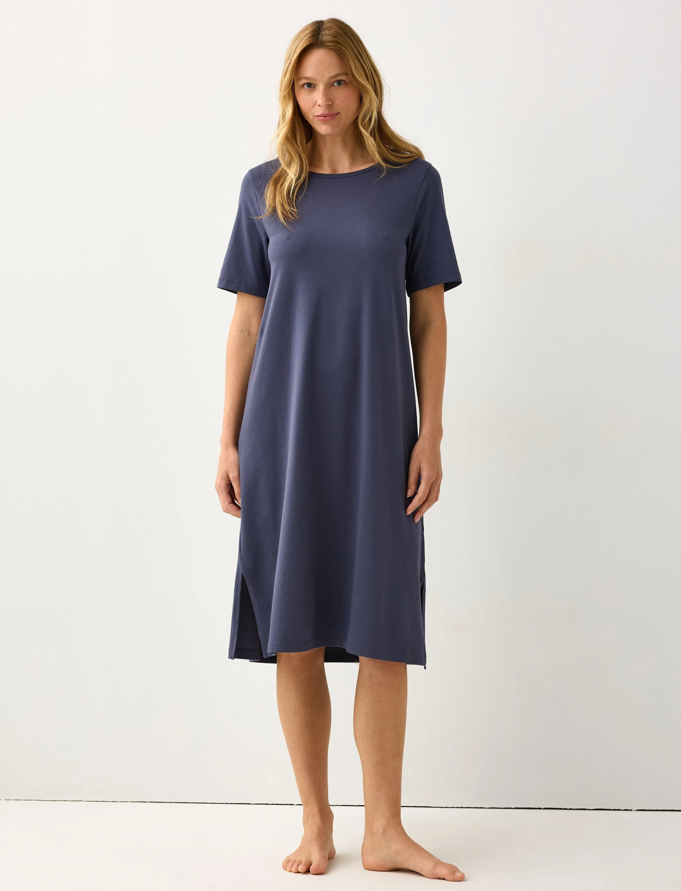 Lindex Coolmax Nightdress, L, Dresses, Blau - Knee-length & Midi, Frauen