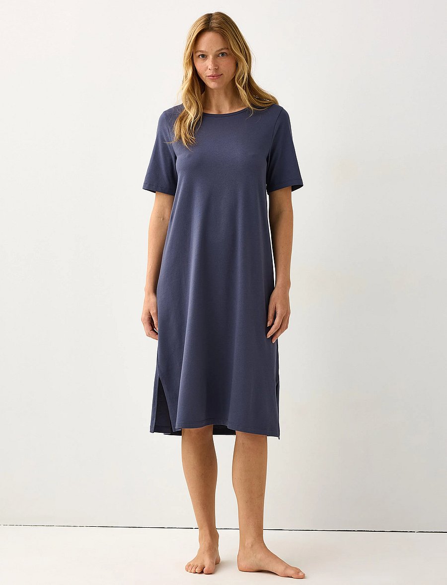 Lindex - COOLMAX® nightdress - t-shirt-kleider - dark dusty blue - 0