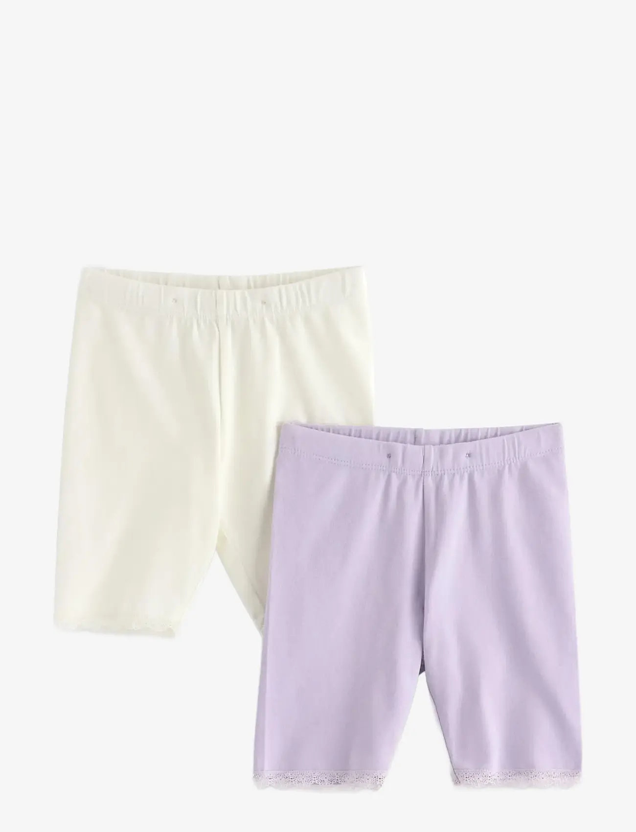 Lindex - 2-pack cycling shorts with lace trim - cycling shorts - light dusty lilac - 1