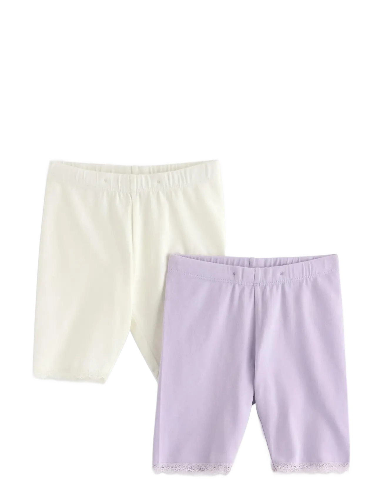 Lindex 2-pack cycling shorts with lace trim - Clothing - LIGHT DUSTY LILAC / purple