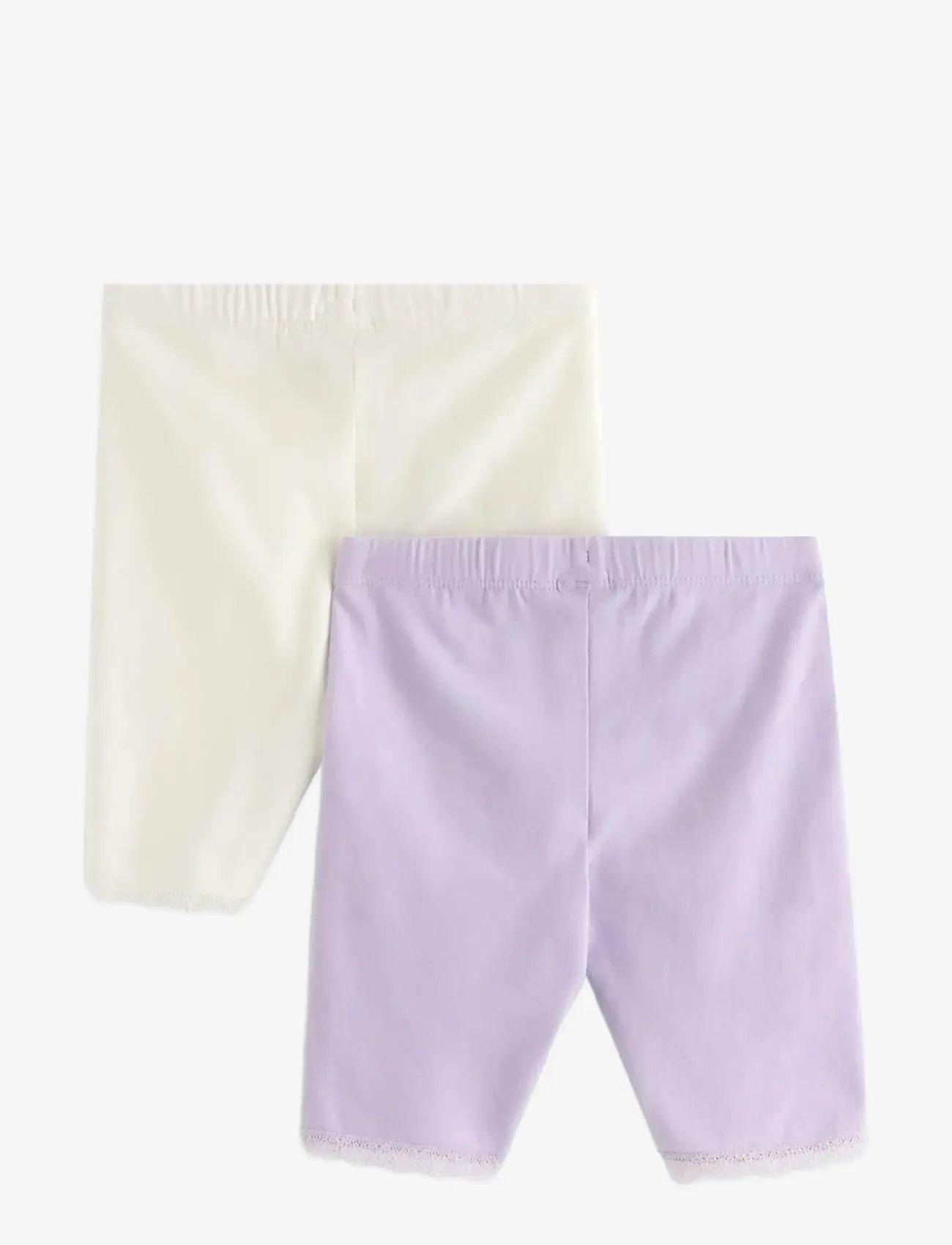Lindex - 2-pack cycling shorts with lace trim - cycling shorts - light dusty lilac - 2