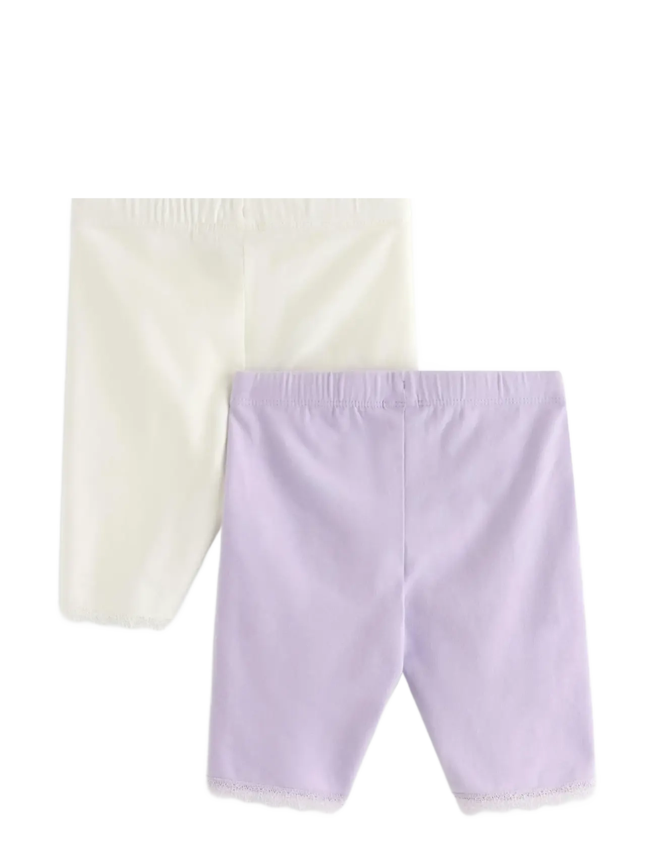 Lindex - 2-pack cycling shorts with lace trim - cycling shorts - light dusty lilac - 2