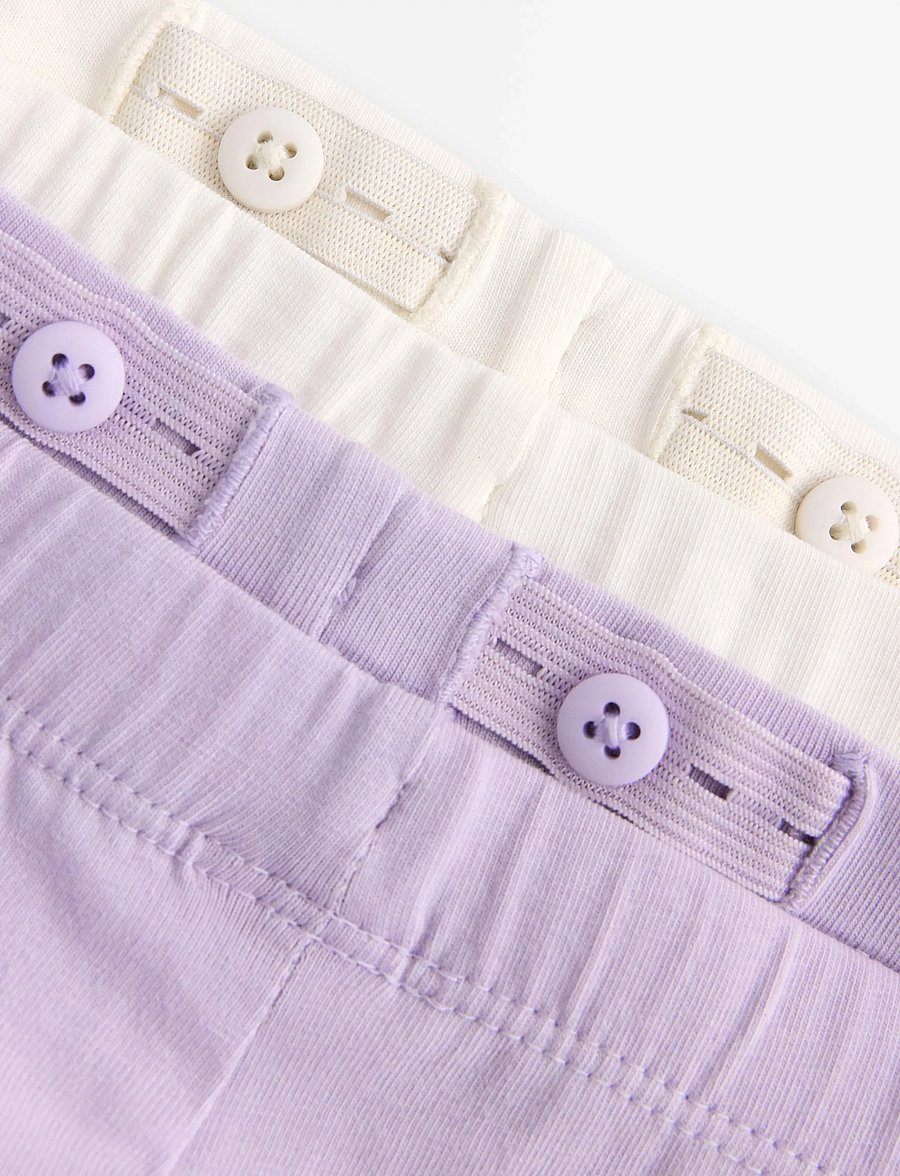 Lindex - 2-pack cycling shorts with lace trim - cycling shorts - light dusty lilac - 5