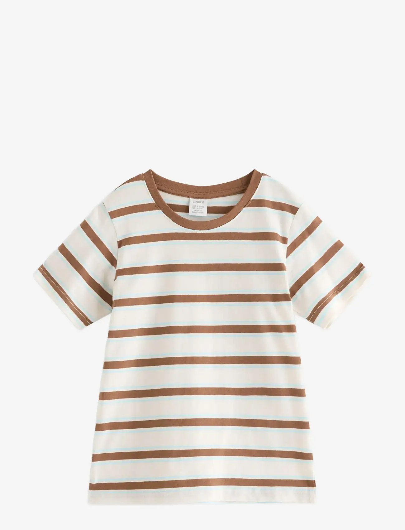 Lindex - Short-sleeved top - kortærmede t-shirts - brown - 1