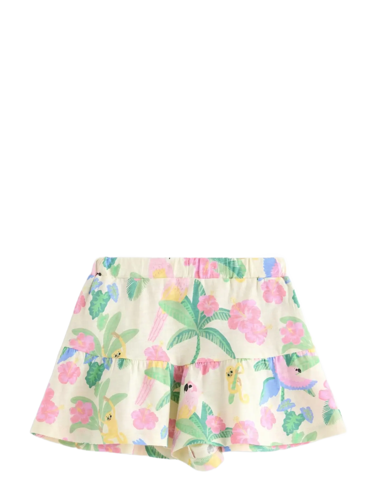 LINDEX Skort In Slub Jersey With Frill Trim Cream - 92 - Kinder
