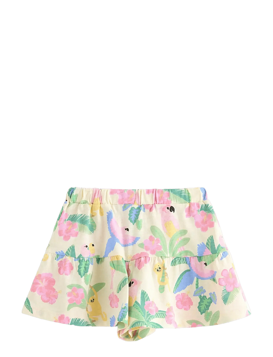 Lindex - Skort in slub jersey with frill trim - skorts - white - 2