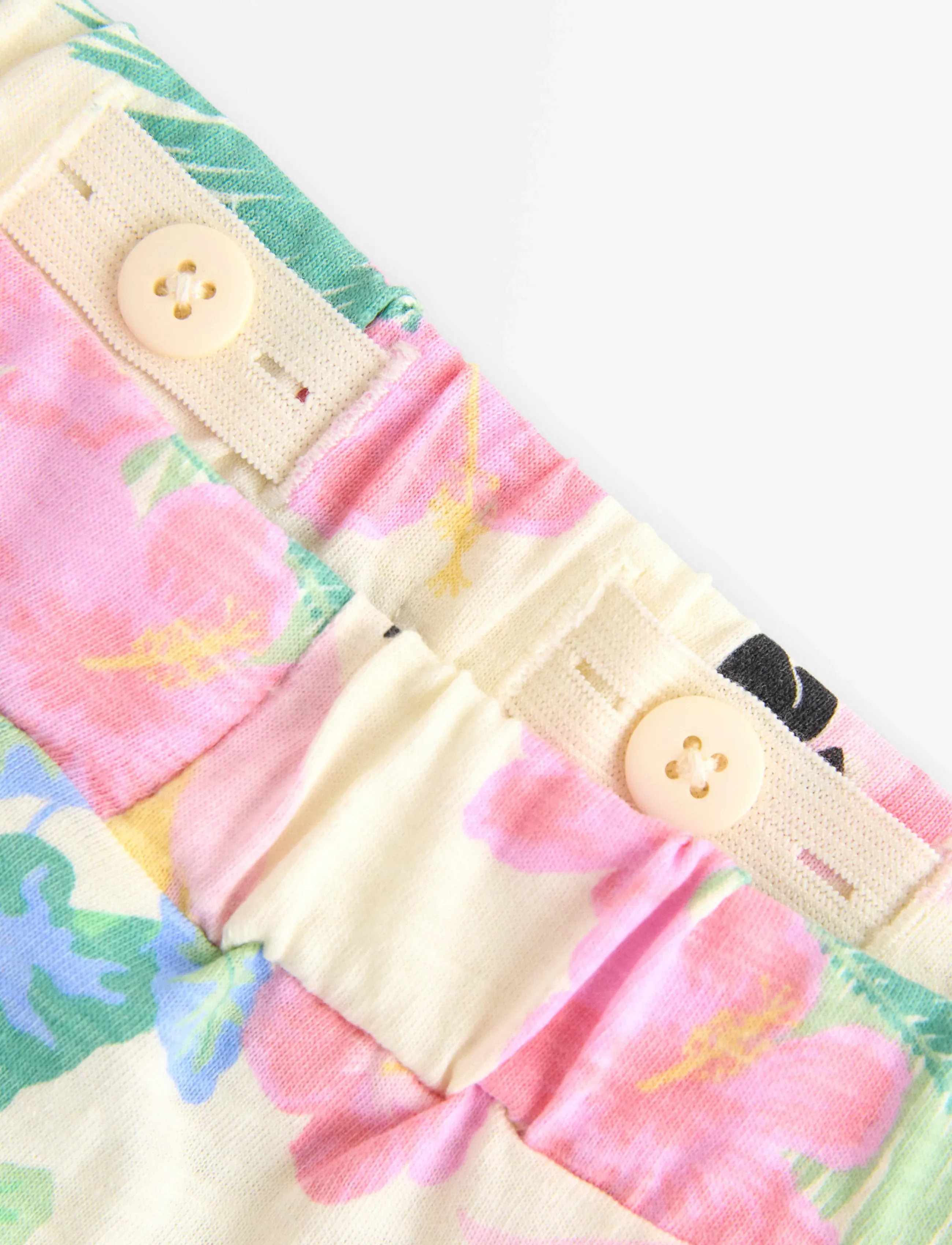 Lindex - Skort in slub jersey with frill trim - skorts - white - 5