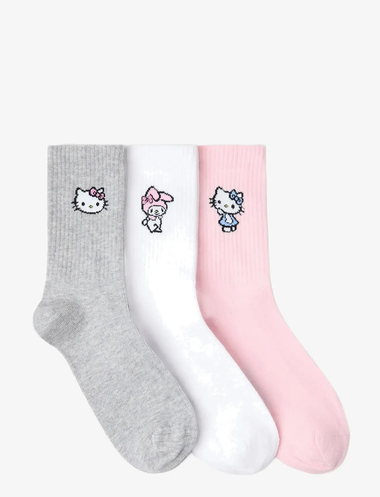 Lindex - Hello Kitty 3-pack socks - strümpfe - white - 1