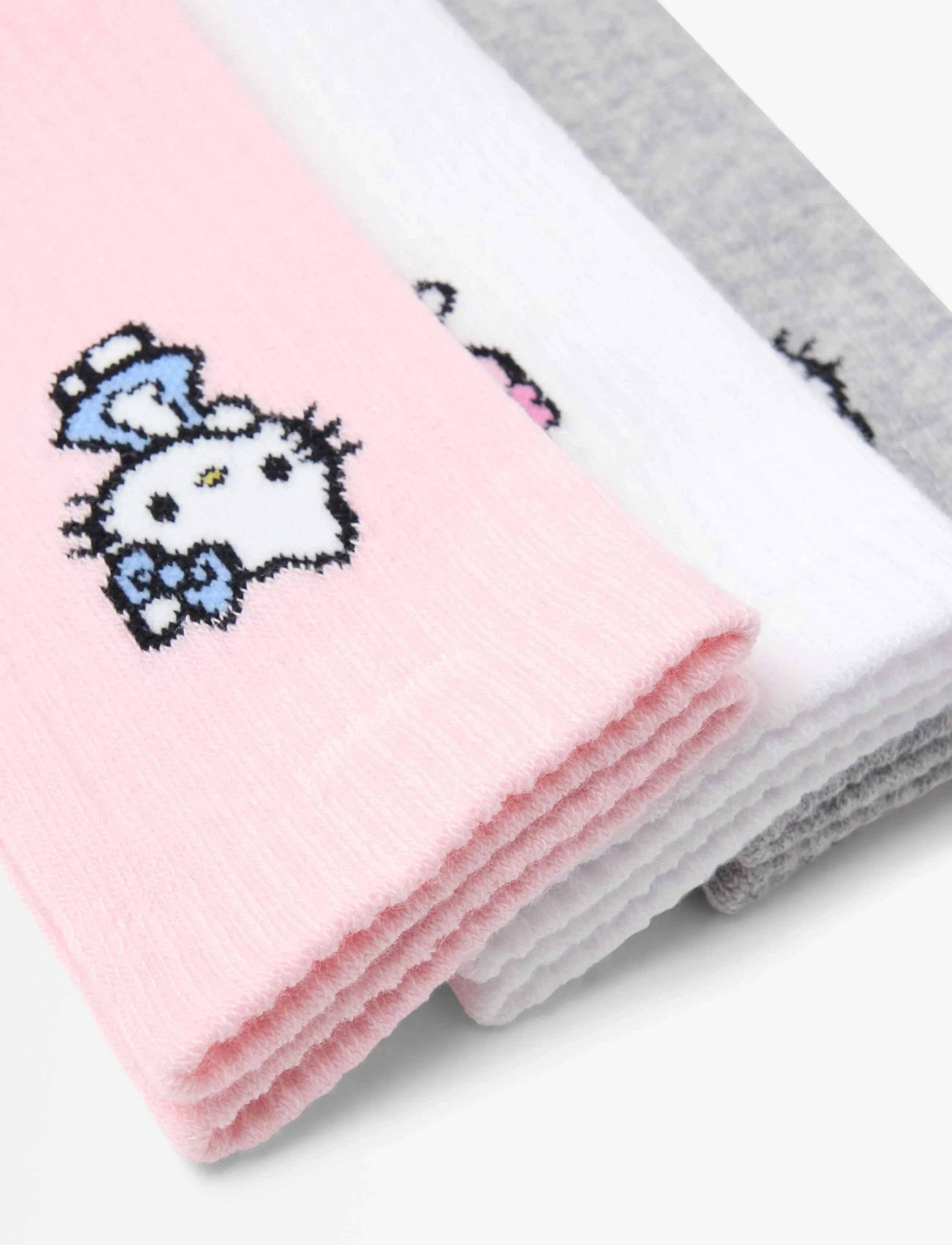 Lindex - Hello Kitty 3-pack socks - sokker - white - 2