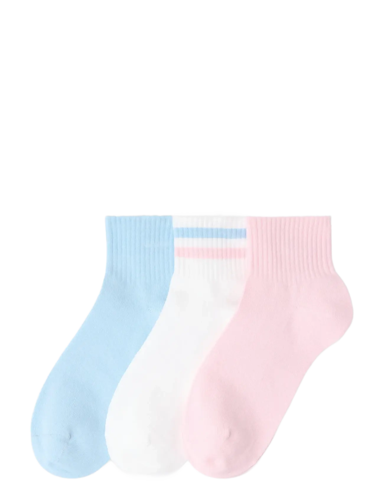Lindex 3-pack high ankle socks - Socken & Strumpfhosen - LIGHT PINK / pink/rose