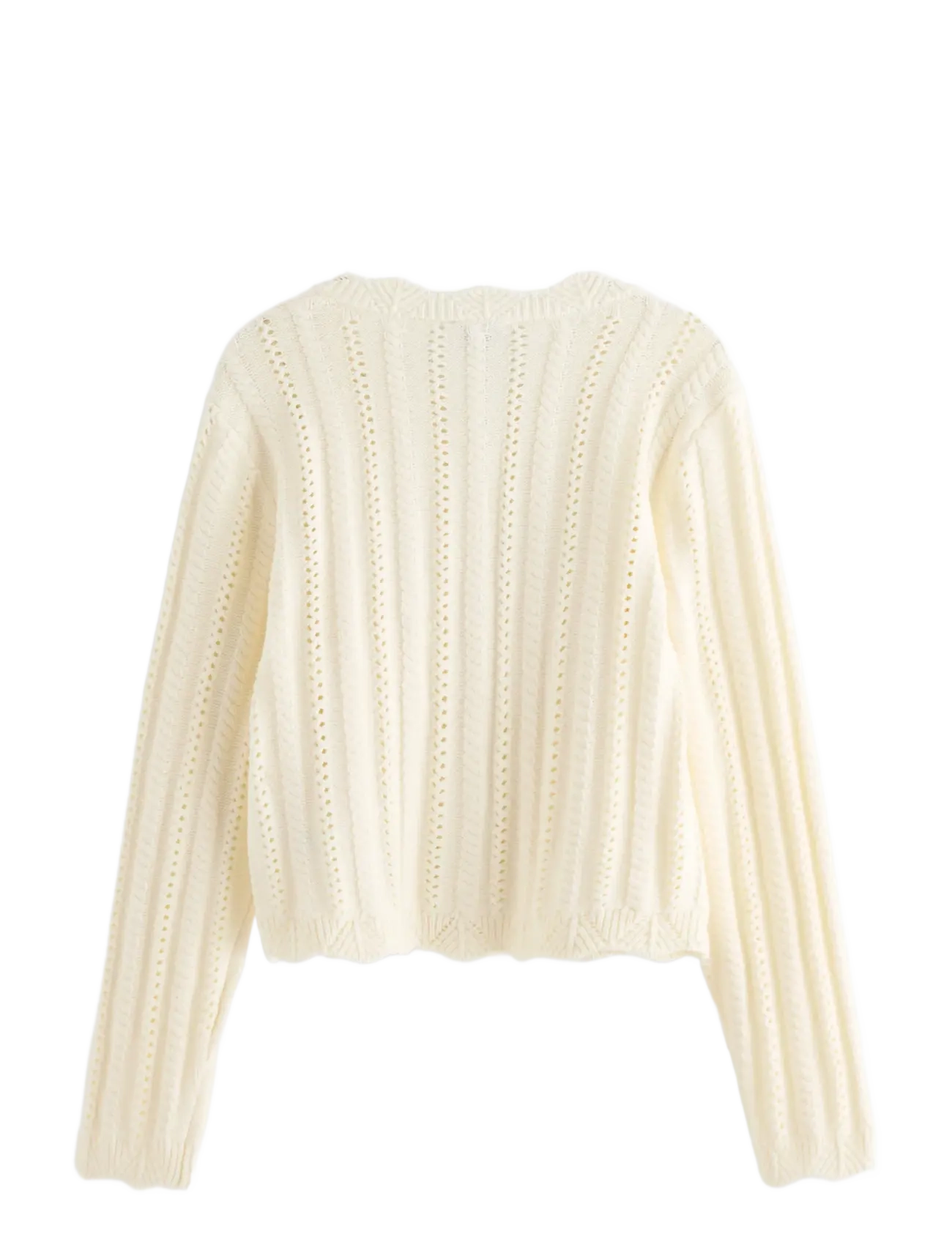 Lindex - Pattern-knit cardigan - koftor - off white - 2