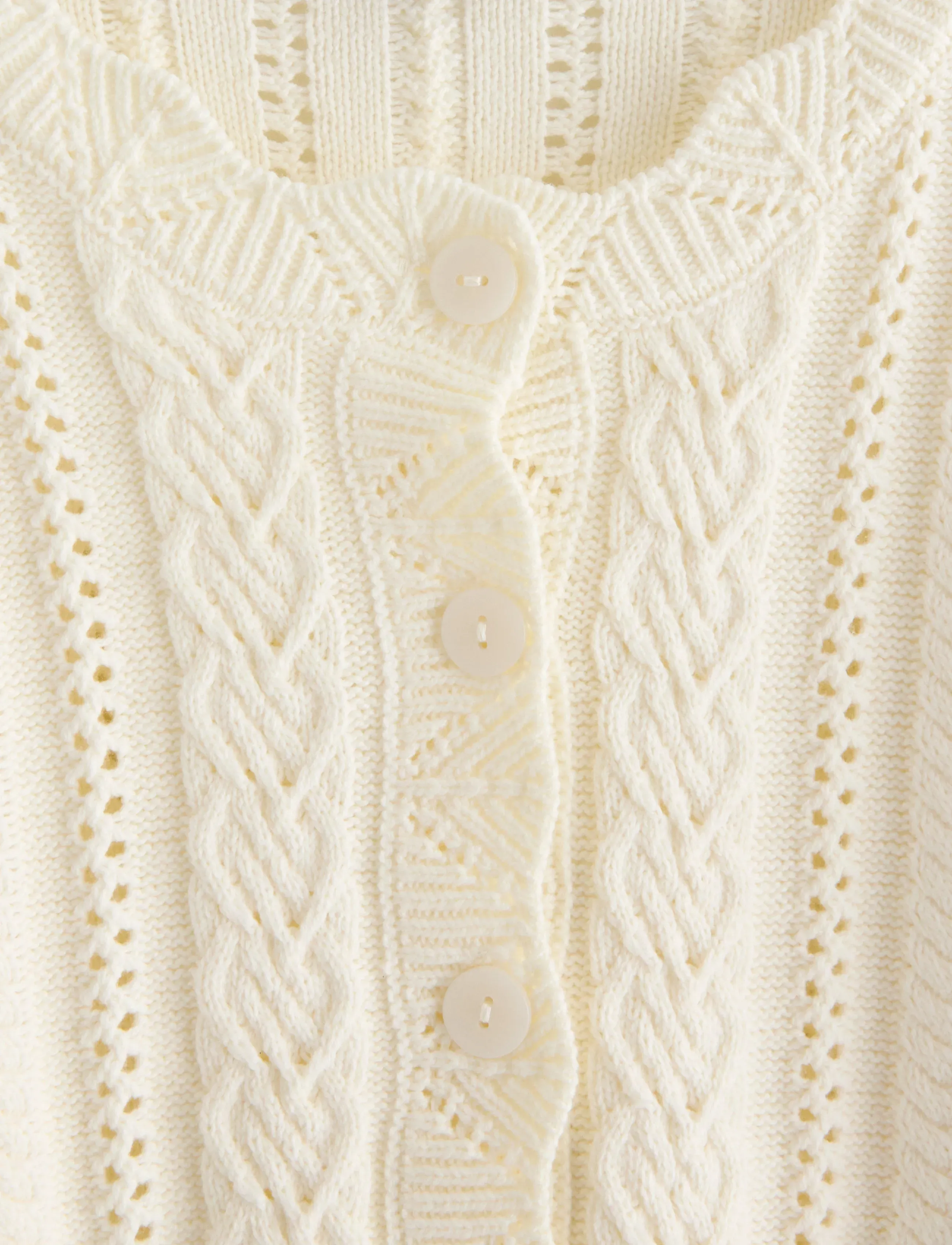 Lindex - Pattern-knit cardigan - koftor - off white - 5