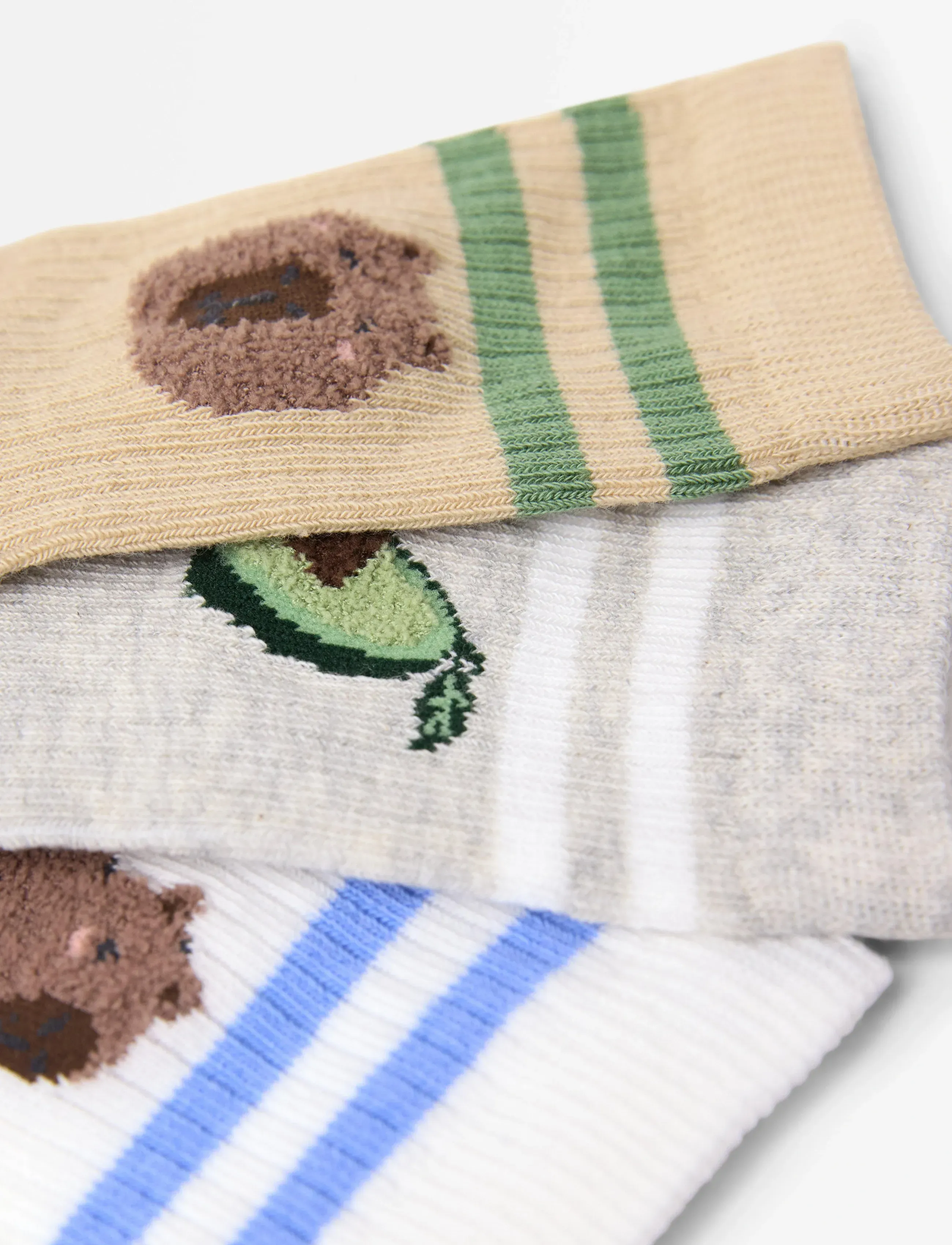 Lindex - 3-pack socks with capybara motif - gode sommertilbud - off white - 2