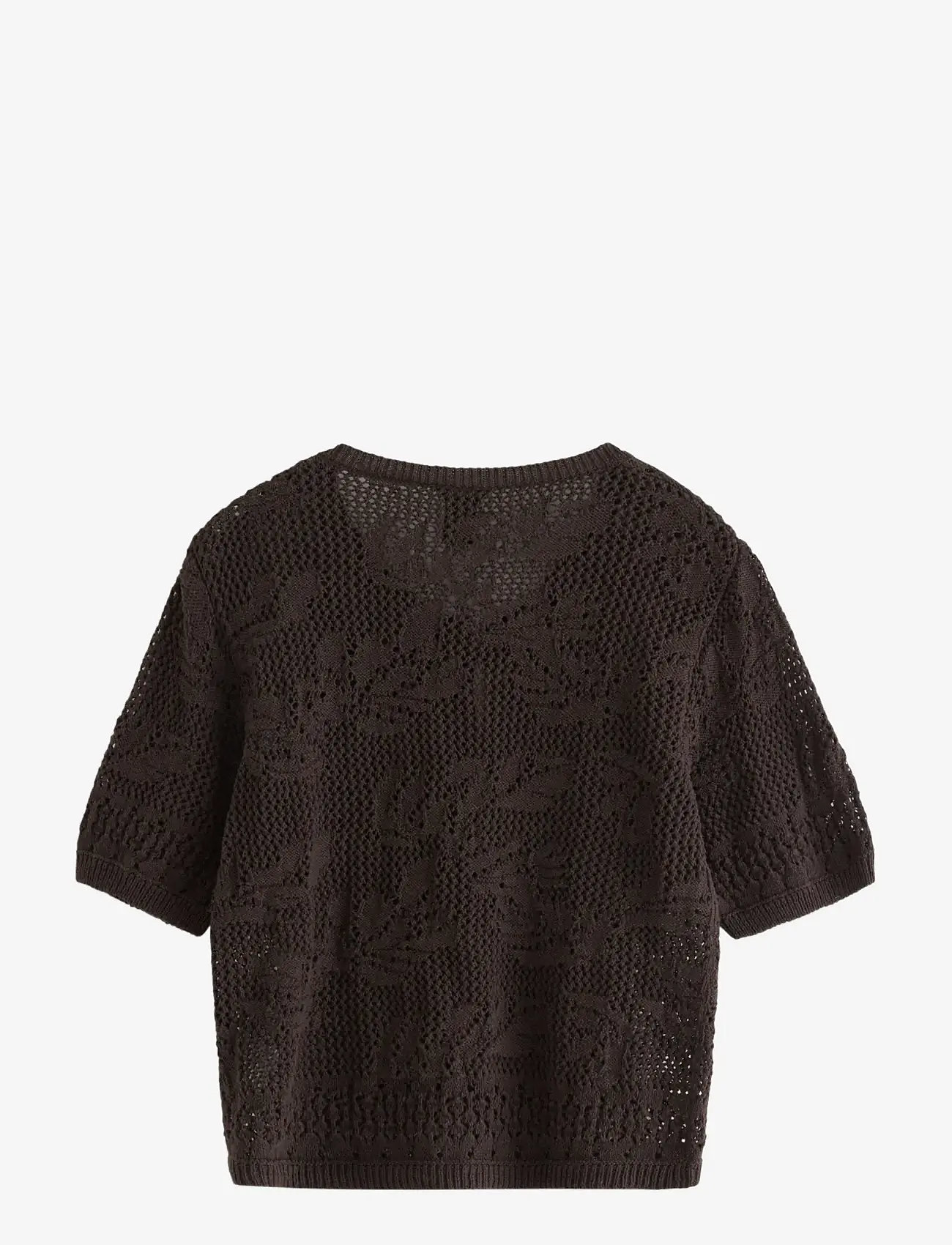 Lindex - Cardigan with crochet look - cardigans - dark brown - 2