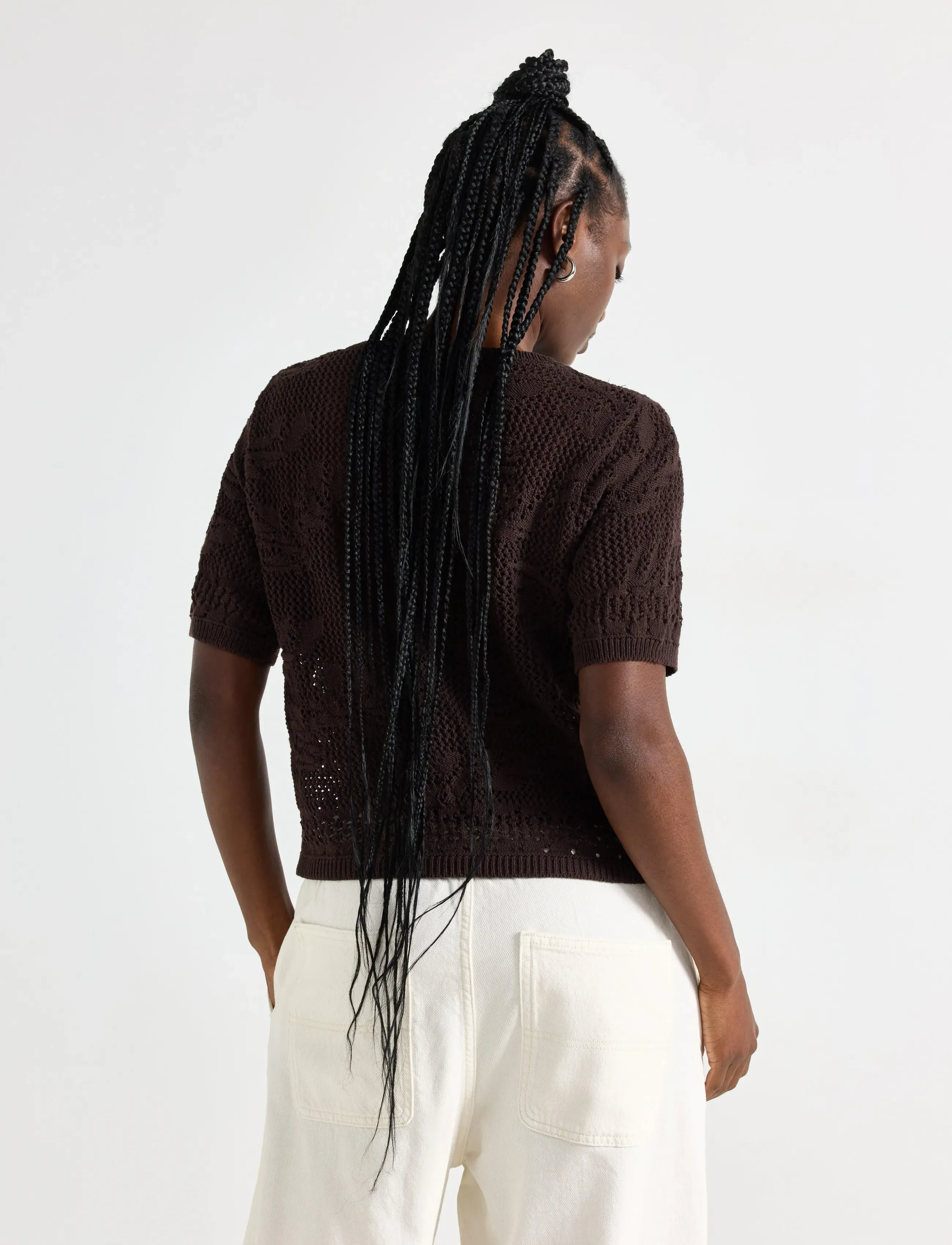 Cardigan With Crochet Look 2