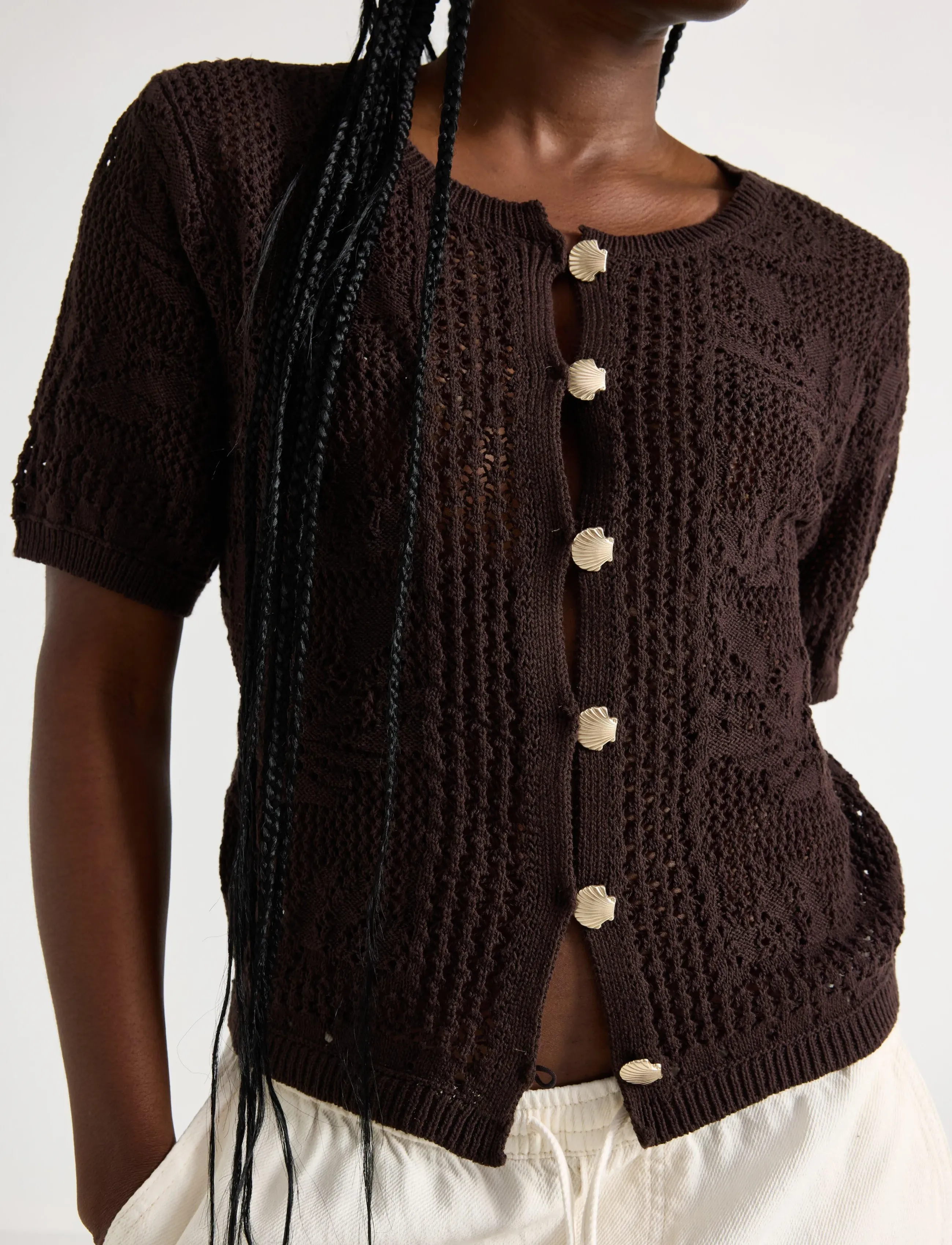 Cardigan With Crochet Look 3