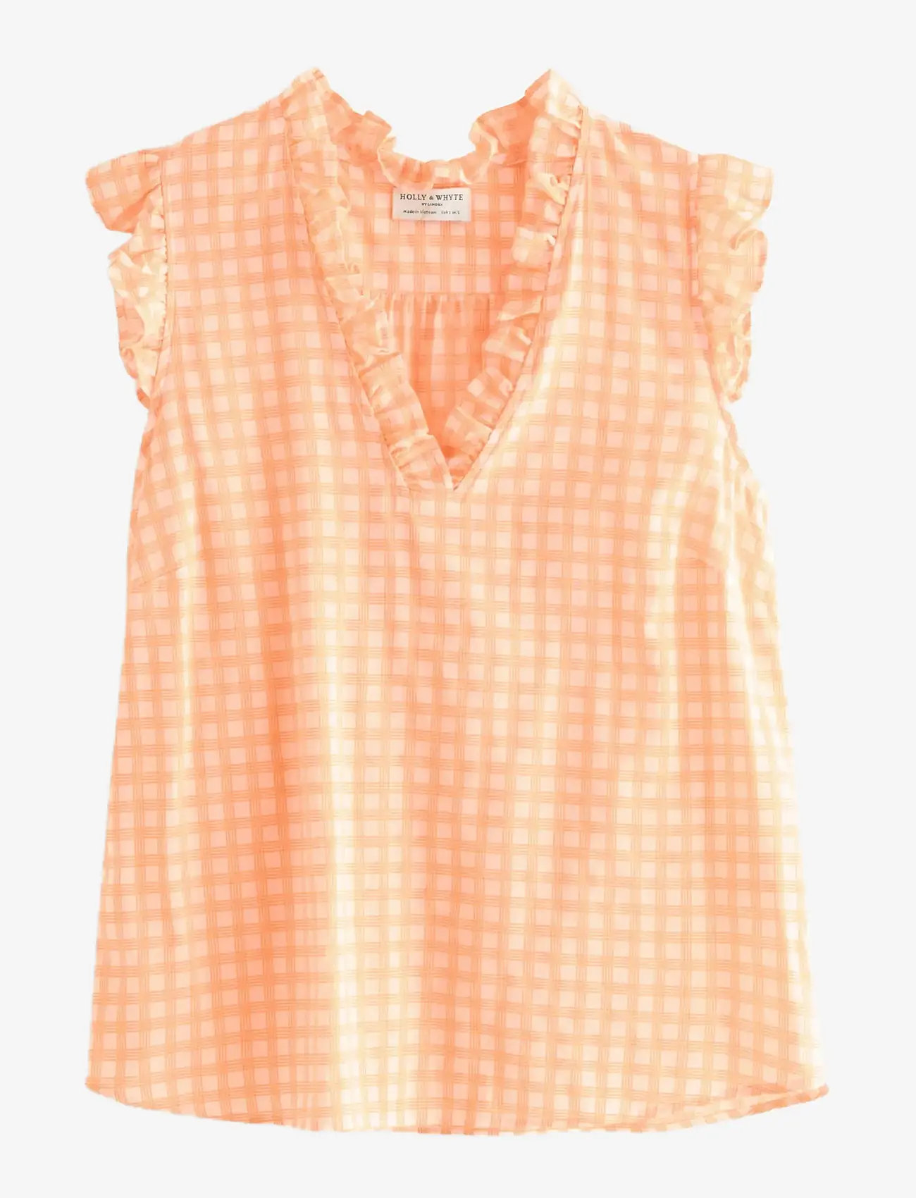 Lindex - Sleeveless blouse - Ærmeløse bluser - neon orange - 1