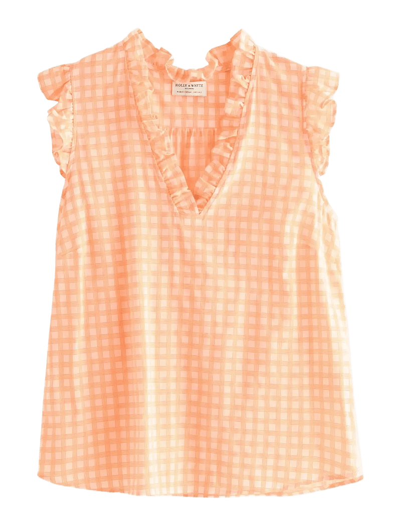 Lindex - Sleeveless blouse - Ærmeløse bluser - neon orange - 1