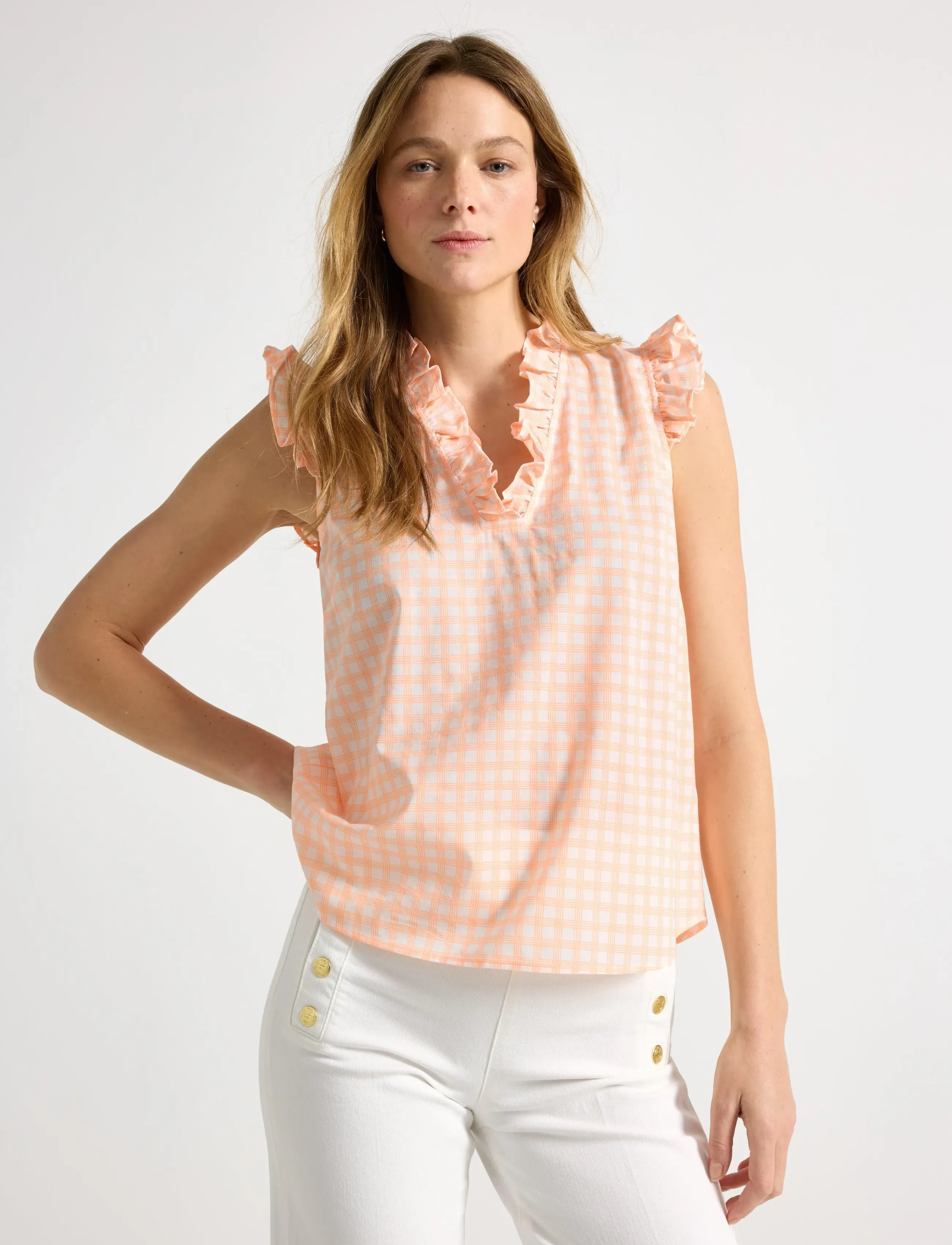 Lindex Sleeveless Blouse, XXL, Blouses, Orange - Sleeveless, Frauen