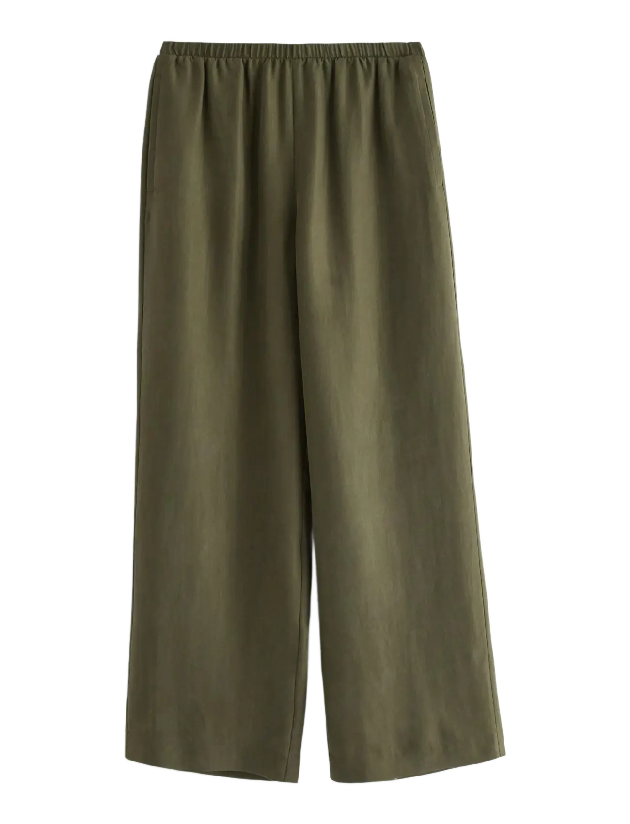 LINDEX Wide Hosen With Luster Khaki - XS - Damen