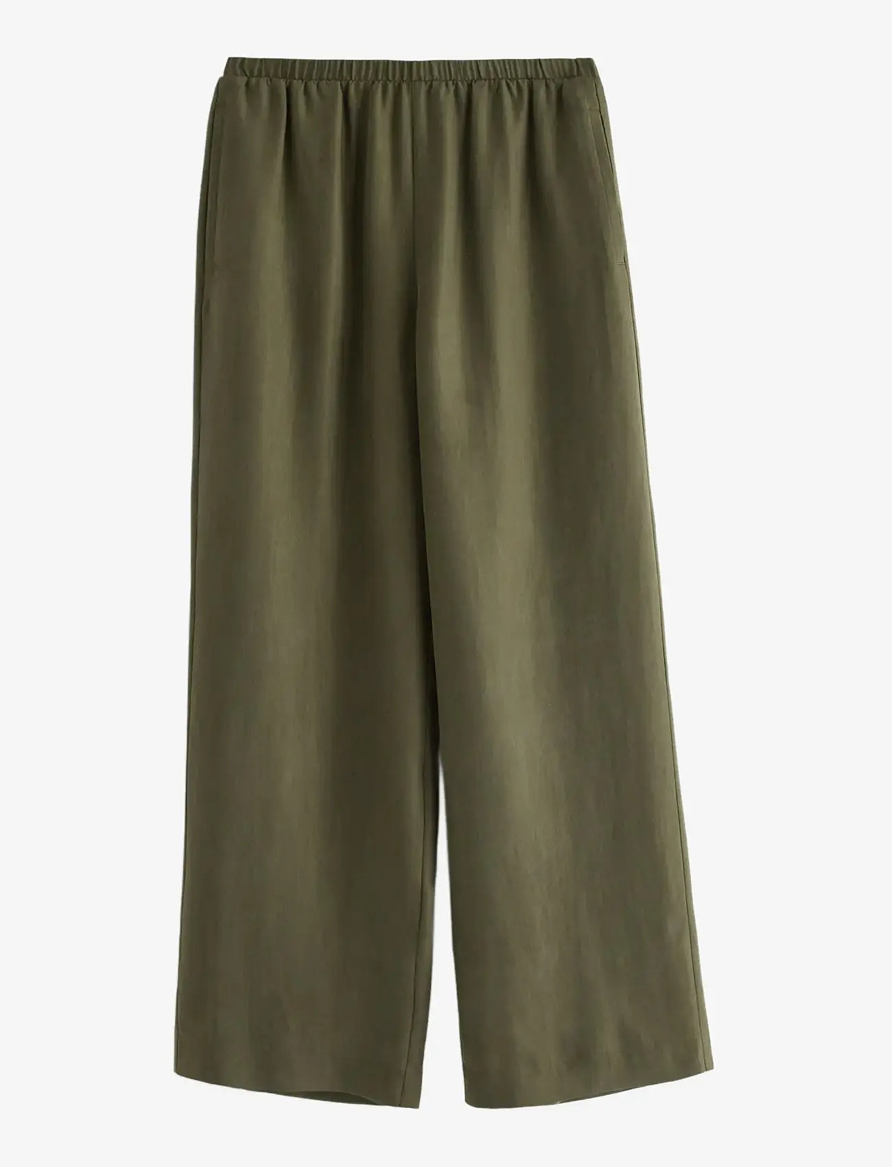 Lindex - Wide trousers with luster - bukser med brede ben - drak dusty green - 1