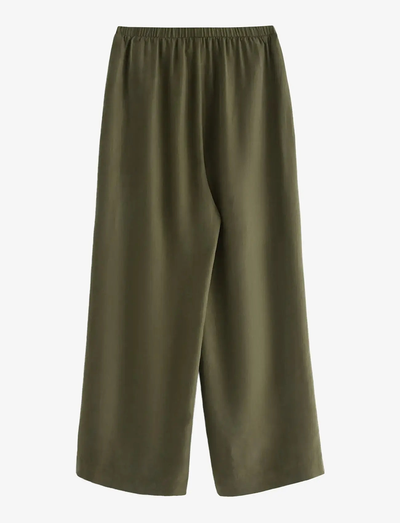 Lindex - Wide trousers with luster - bukser med brede ben - drak dusty green - 2