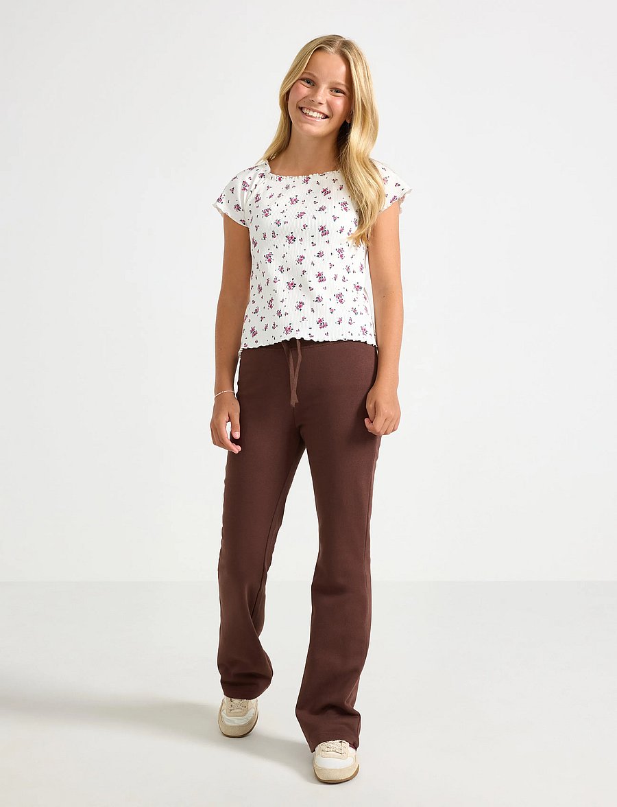 Lindex - Flared sweatpants - jogginghosen - dark brown - 0