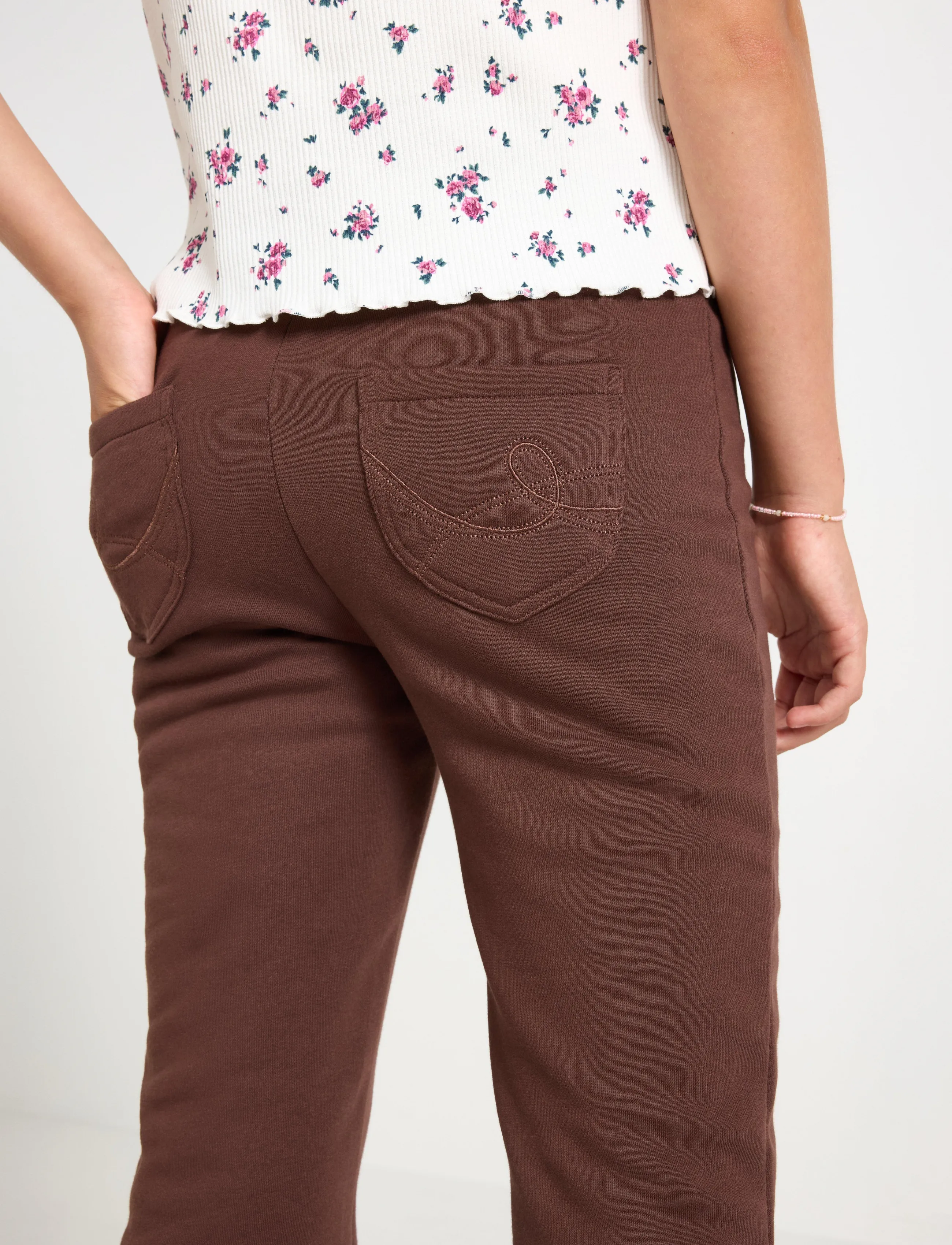 Lindex - Flared sweatpants - dressipüksid - dark brown - 4