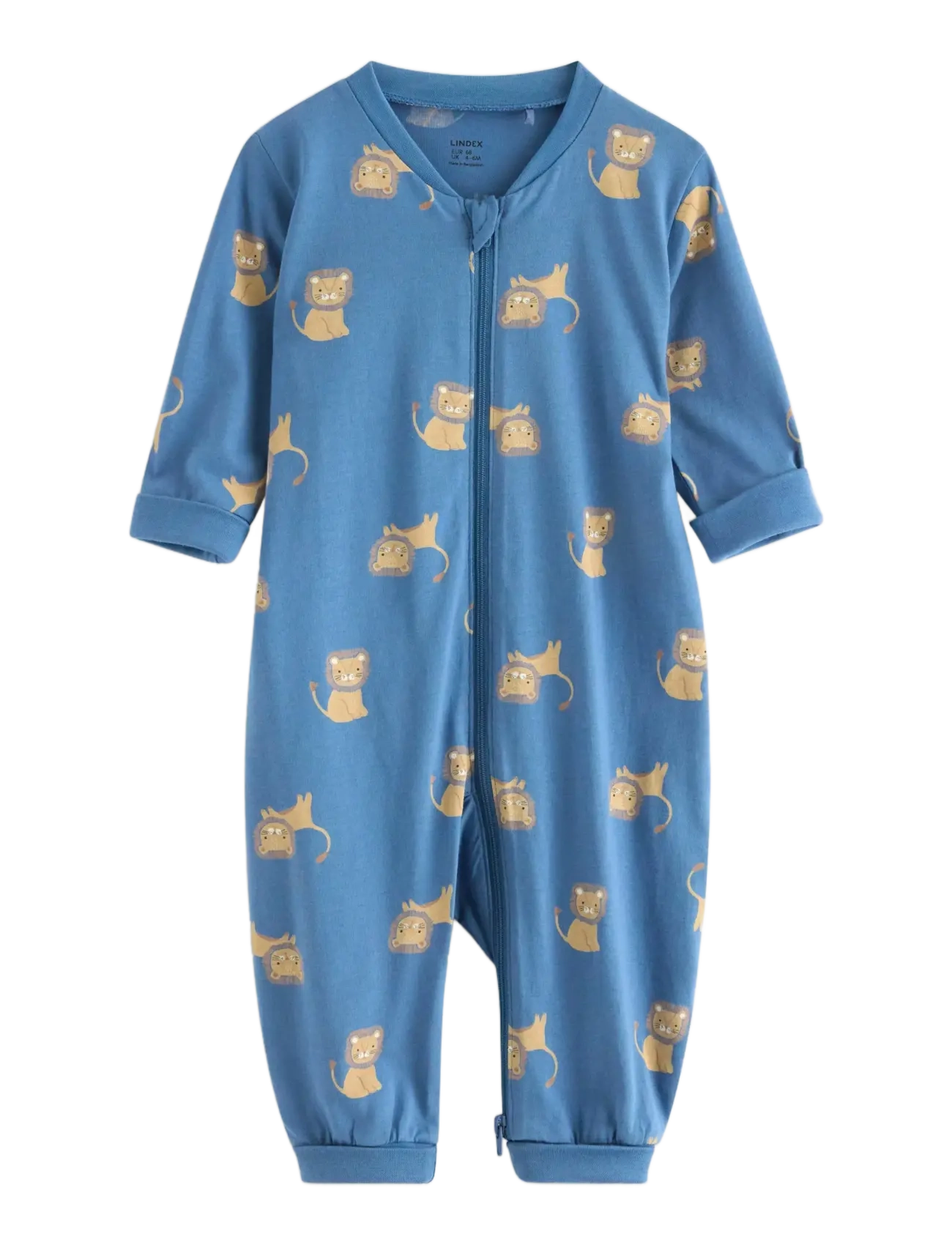 Lindex Pyjamas With Application At The Back, 80, Blue, Pyjamas > Pyjamas Onesie, Børn