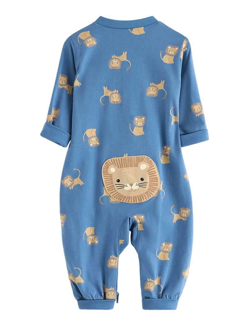 Lindex - Pyjamas with application at the back - schlafoveralls - light dusty blue - 1