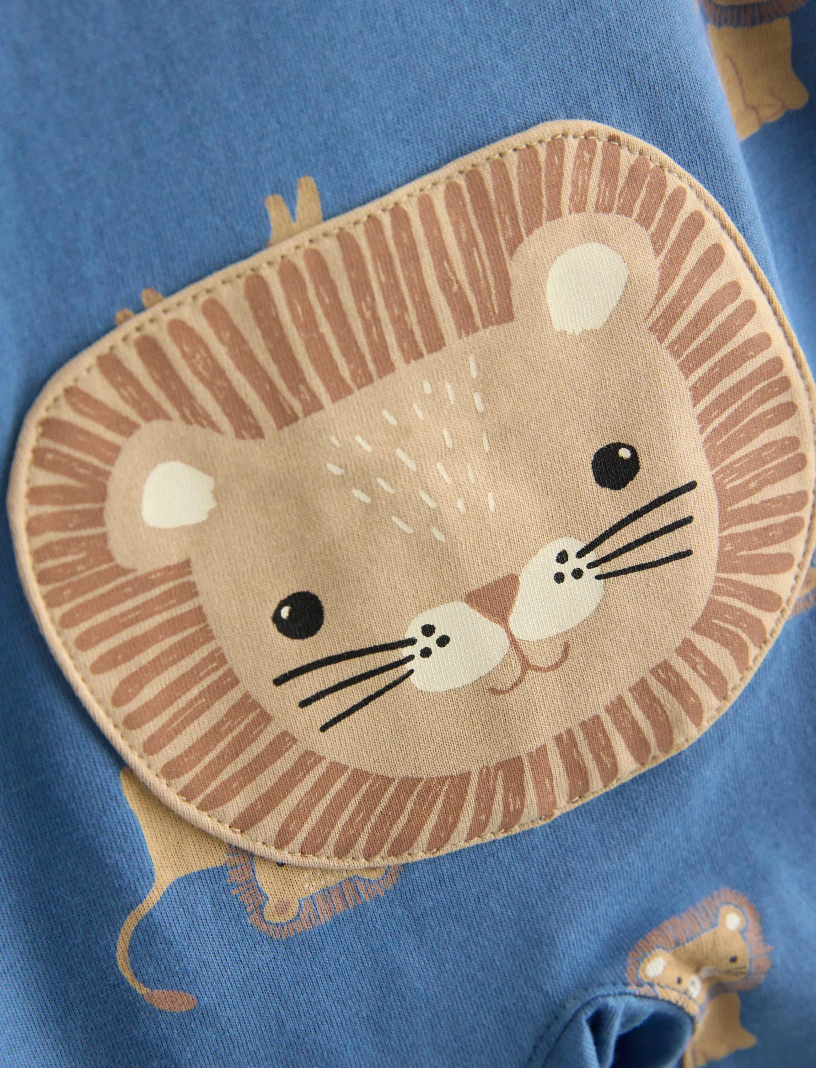 Lindex - Pyjamas with application at the back - sleeping overalls - light dusty blue - 2
