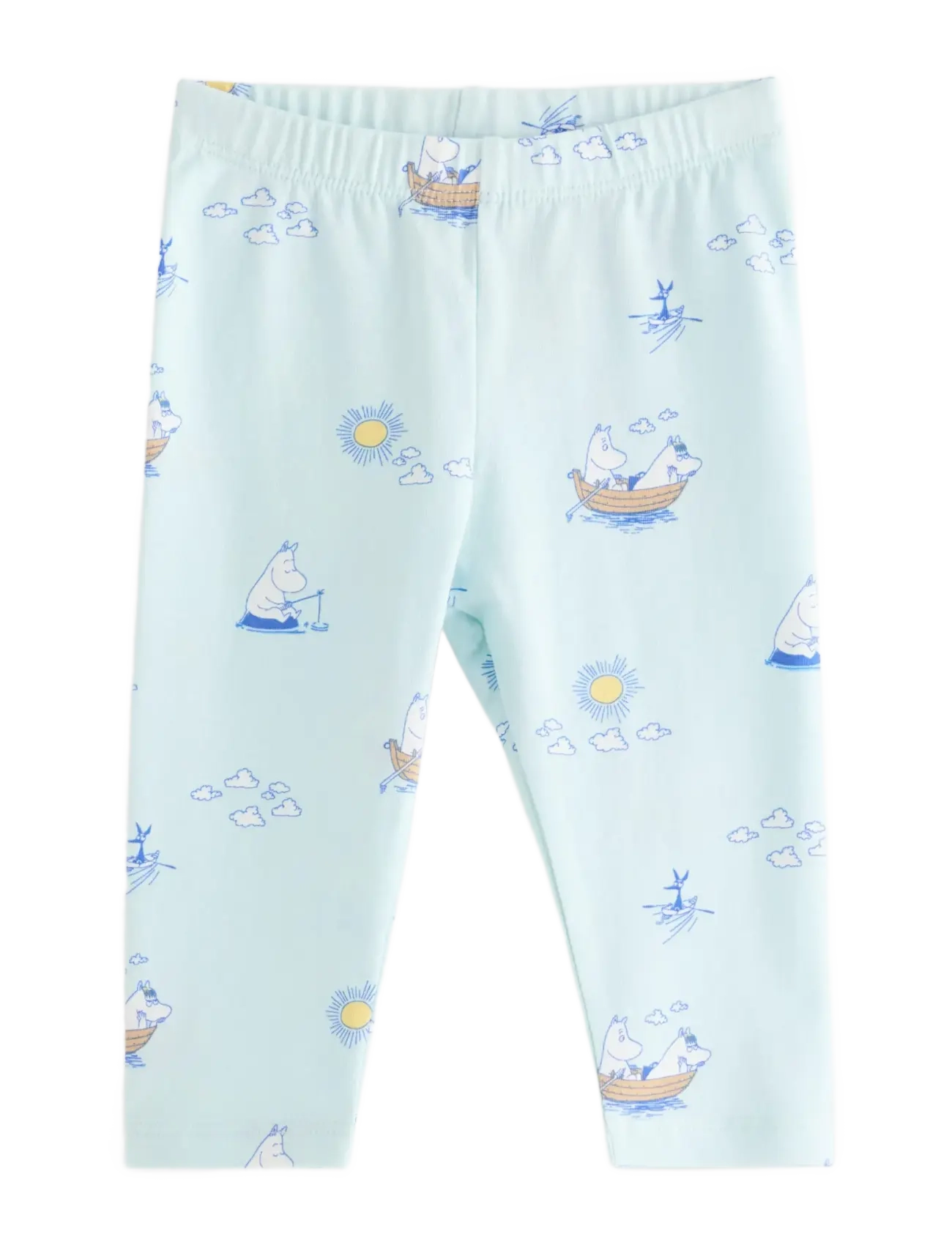 Lindex Leggings Moomin, Børn, Moomin Print Leggings, Blå, Str: 62