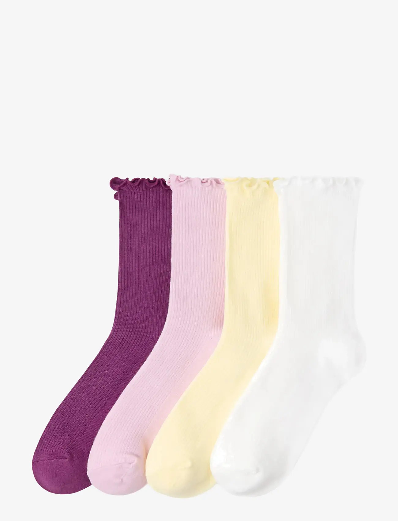 Lindex - 4-pack socks - almindelige strømper - light yellow - 0