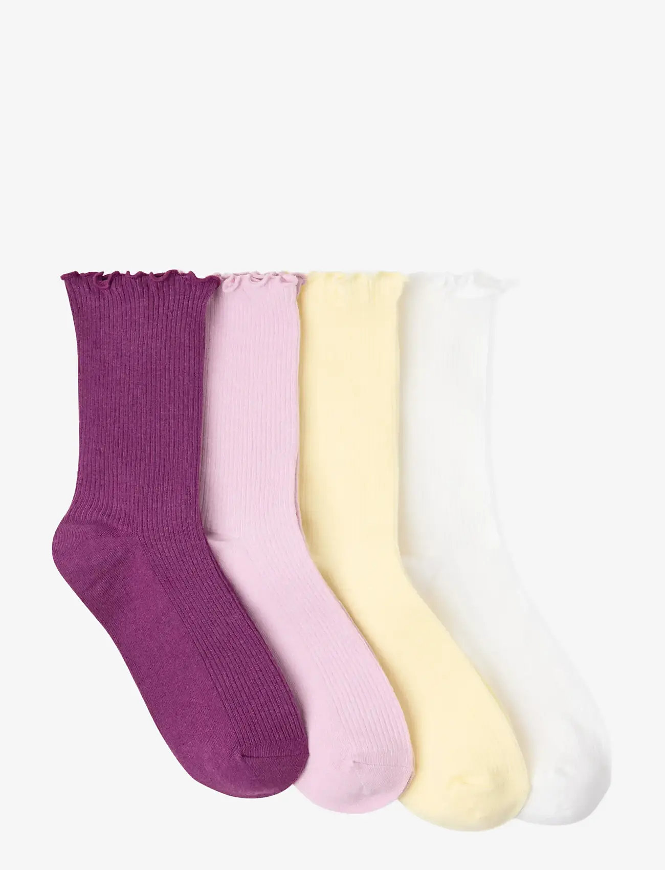 Lindex - 4-pack socks - almindelige strømper - light yellow - 1
